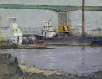 Painting Oil_Popular Street Barges_10x8